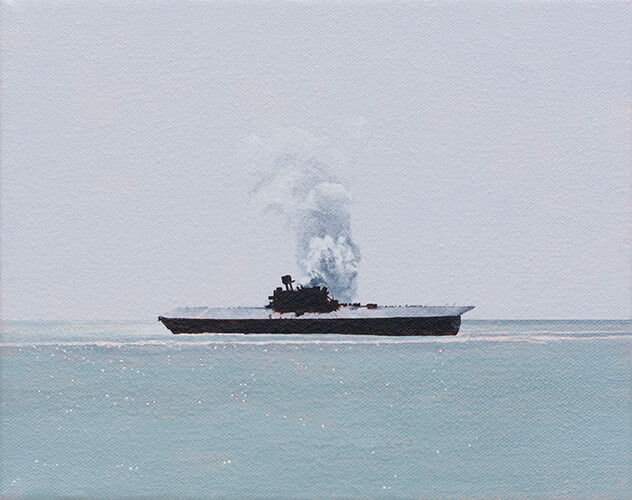 USS Yorktown, painting by Dennis D'amelio